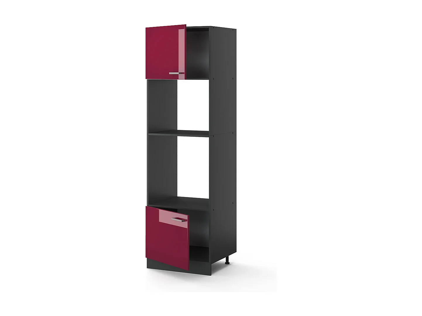 Armoire micro-ondes rouge brillant 60x57.2x206.8 r-line