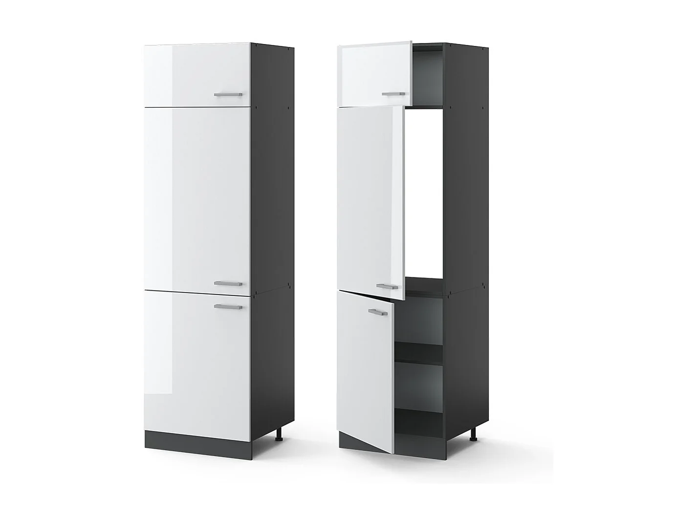 Armoire pour frigo blanc haute brillance 60x57.2x206.8 r-line