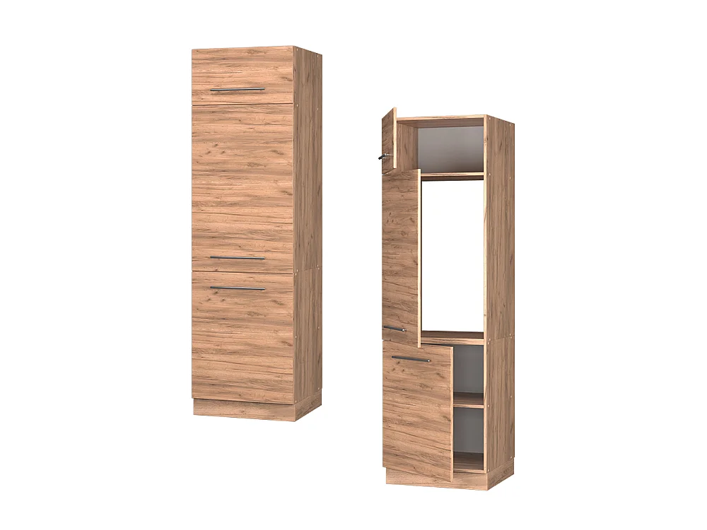 Armadio frigorifero Rovere dorato 60x58.1x206.8 fame-line