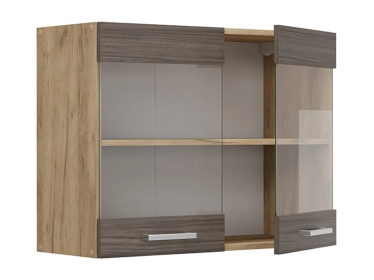 Armoire en verre gris noble 80x31x60 r-line