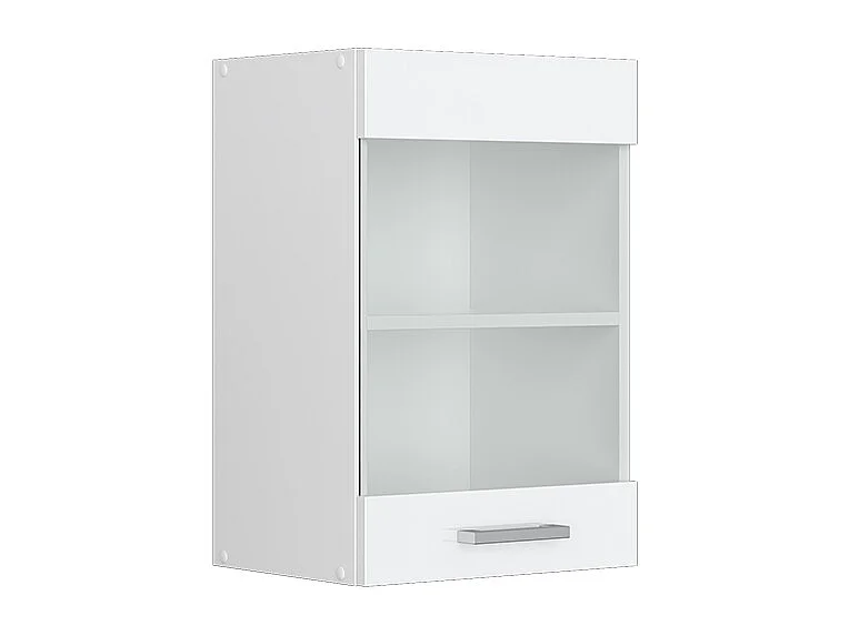Armario de cocina con vidrio blanco alto brillo 40x31x60 r-line