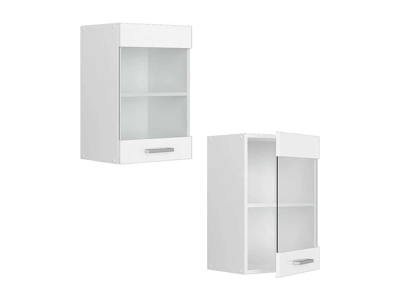 Armoire en verre blanc haute brillance 40x31x60 r-line