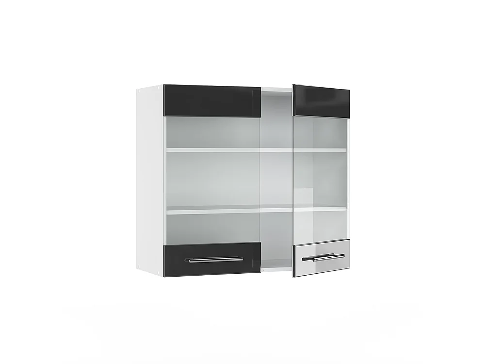 Mobile da cucina in vetro antracite lucido 80x34.1x72 fame-line