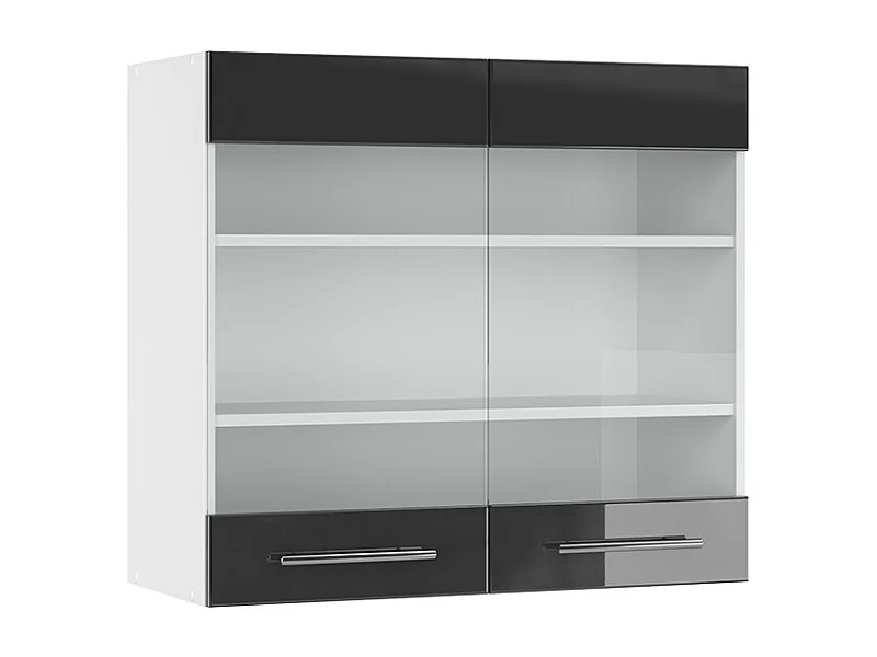 Mobile da cucina in vetro antracite lucido 80x34.1x72 fame-line