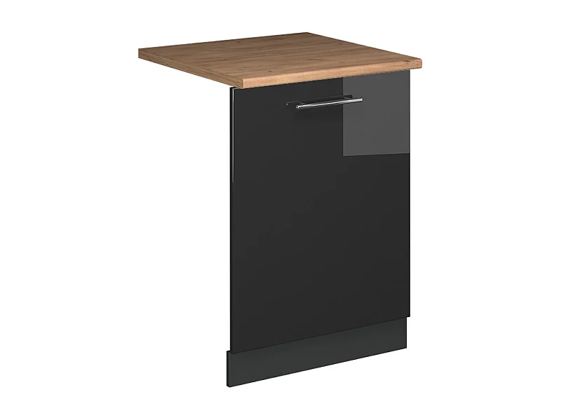 Façade de lave-vaisselle anthracite haute brillance 60x1.6x81.8 fame-line