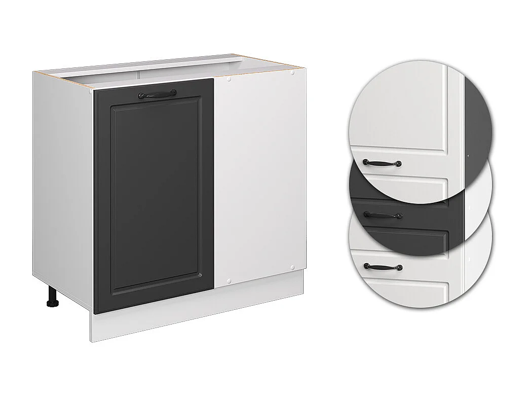 Armario de esquina antracita casa de campo 86x46x81.6 r-line