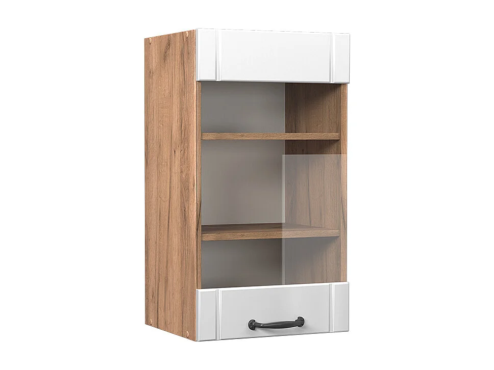 Armoire en verre blanc campagne 40x34.1x72 fame-line