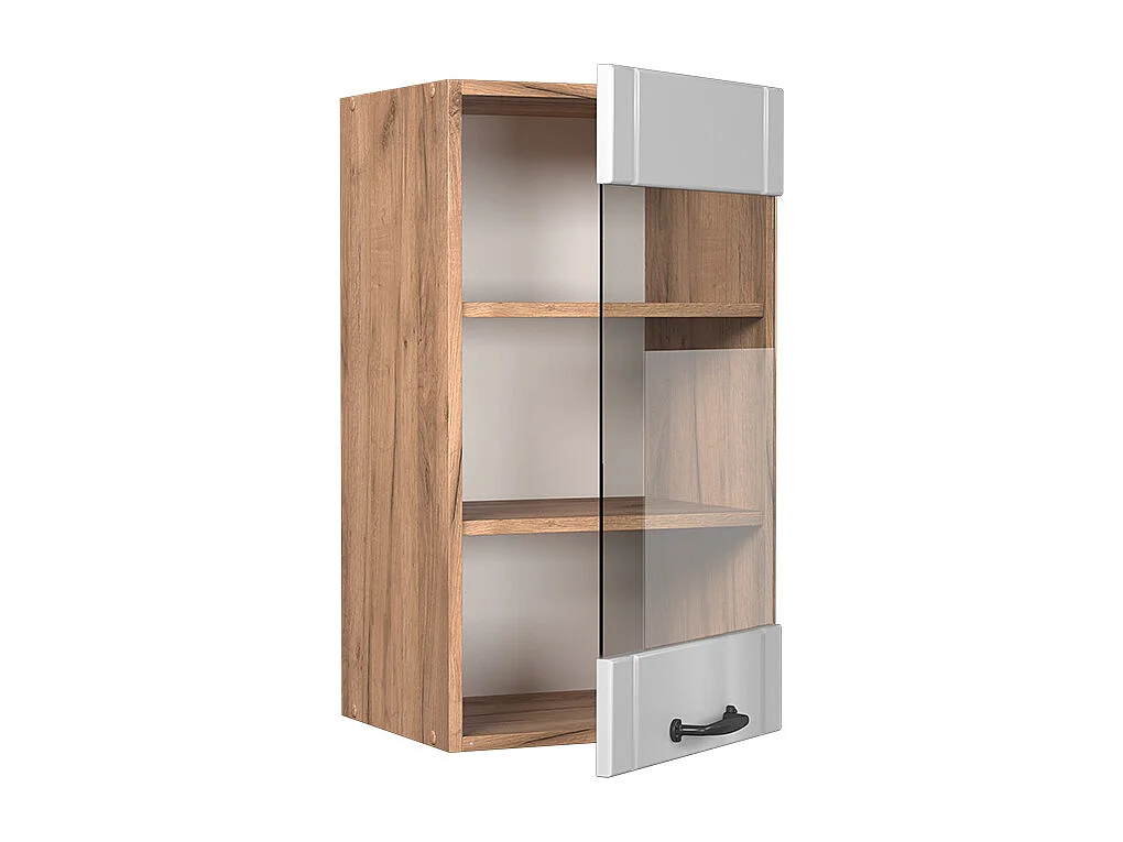 Armoire en verre blanc campagne 40x34.1x72 fame-line