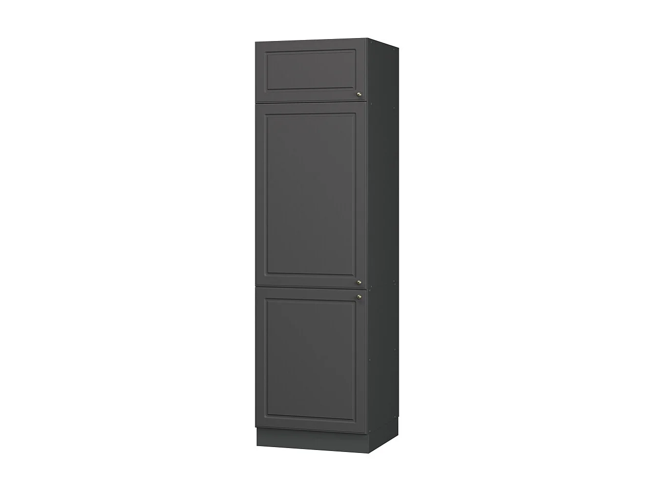Armoire pour frigo anthrazit-gold landhaus 60x58.1x206.8 fame-line