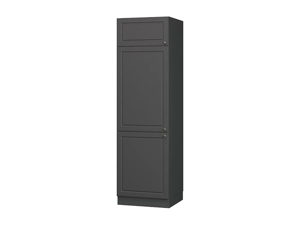 Fridge housing cabinet anthrazit-gold landhaus 60x58.1x206.8 fame-line