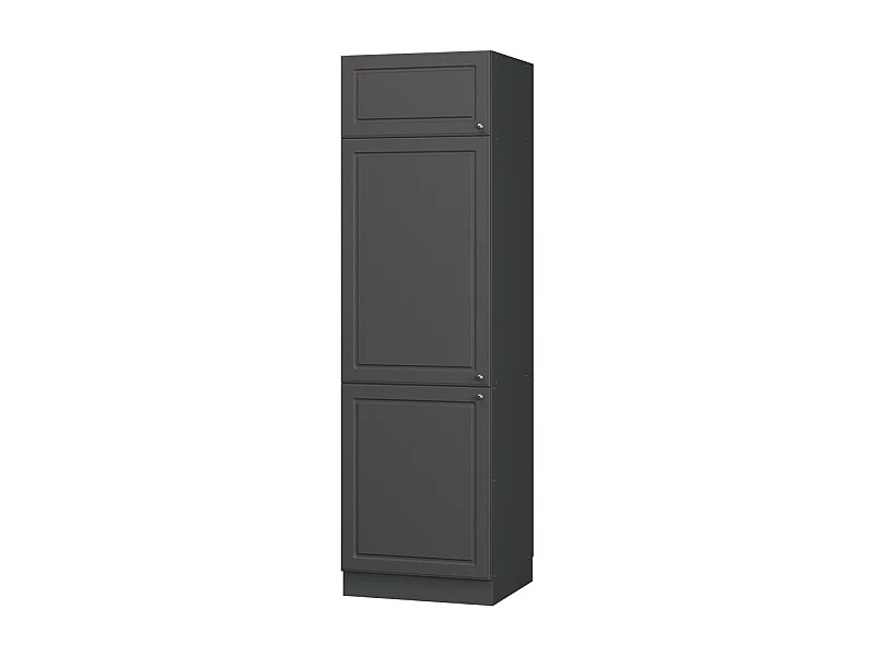 Armoire pour frigo anthrazit-gold landhaus 60x58.1x206.8 fame-line