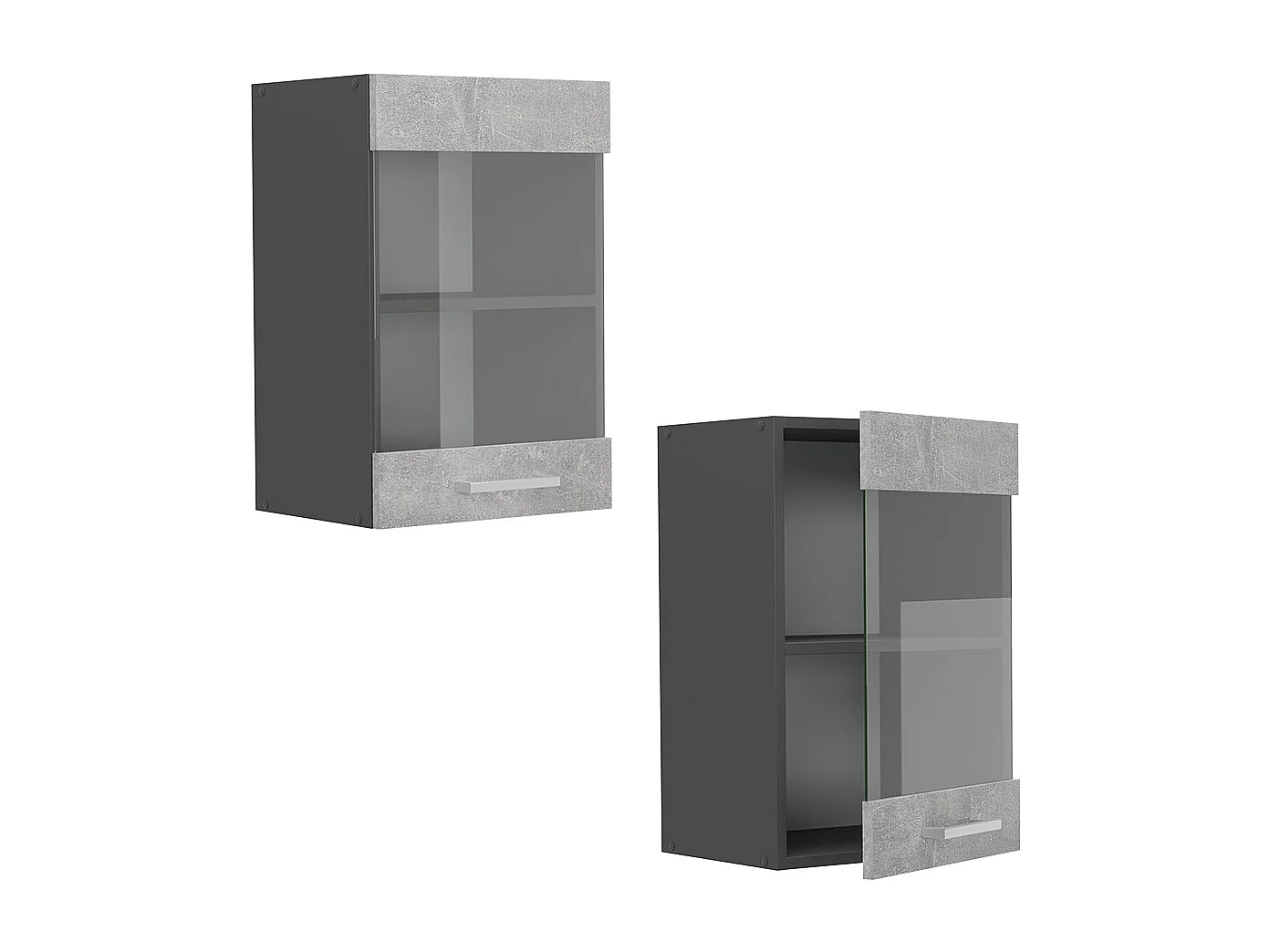 Armoire en verre béton 40x31x60 r-line