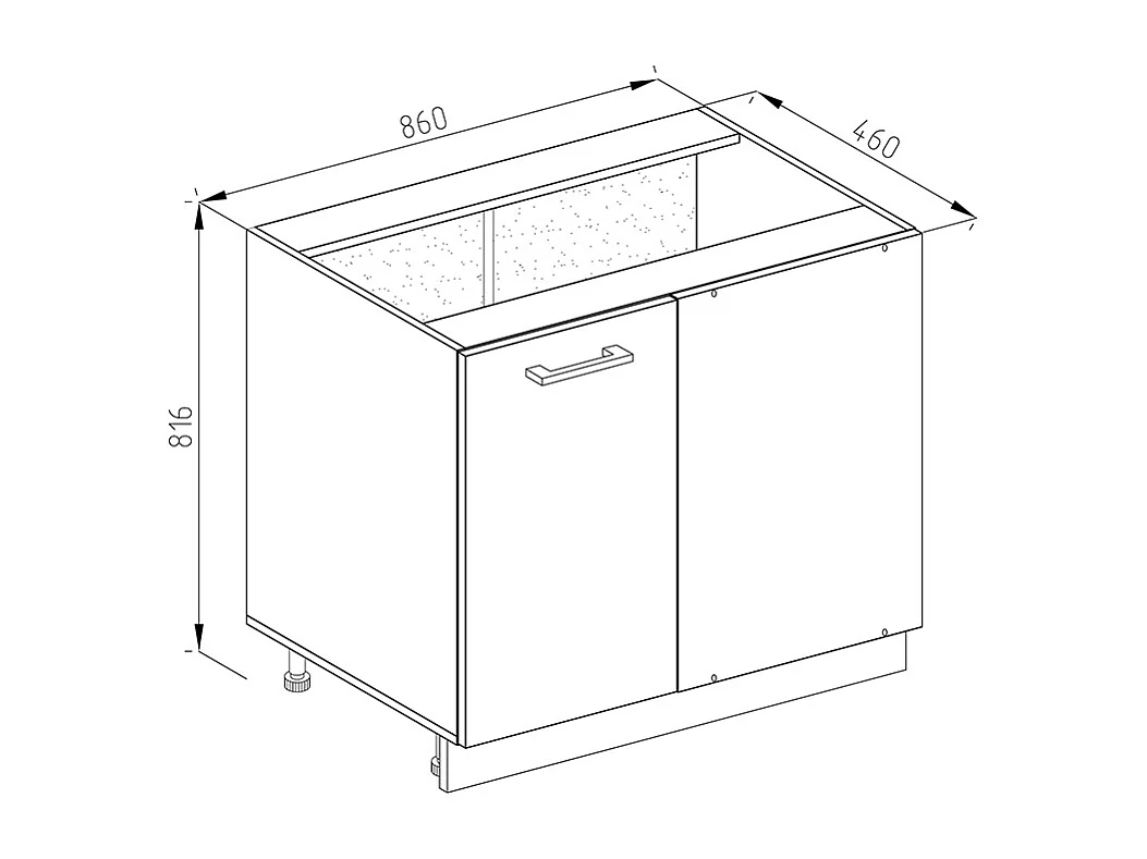 Armario de esquina sonoma 86x60x81.6 r-line