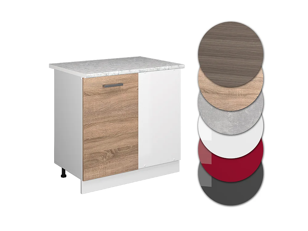Corner cabinet sonoma 86x60x81.6 r-line
