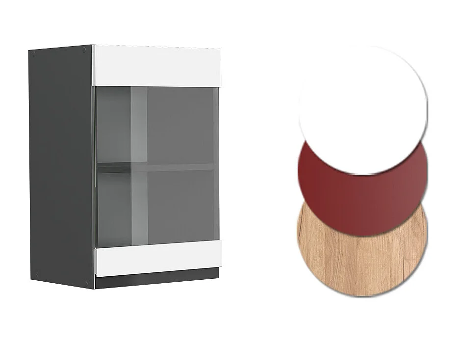 Armoire en verre blanc 40x31x60 r-line