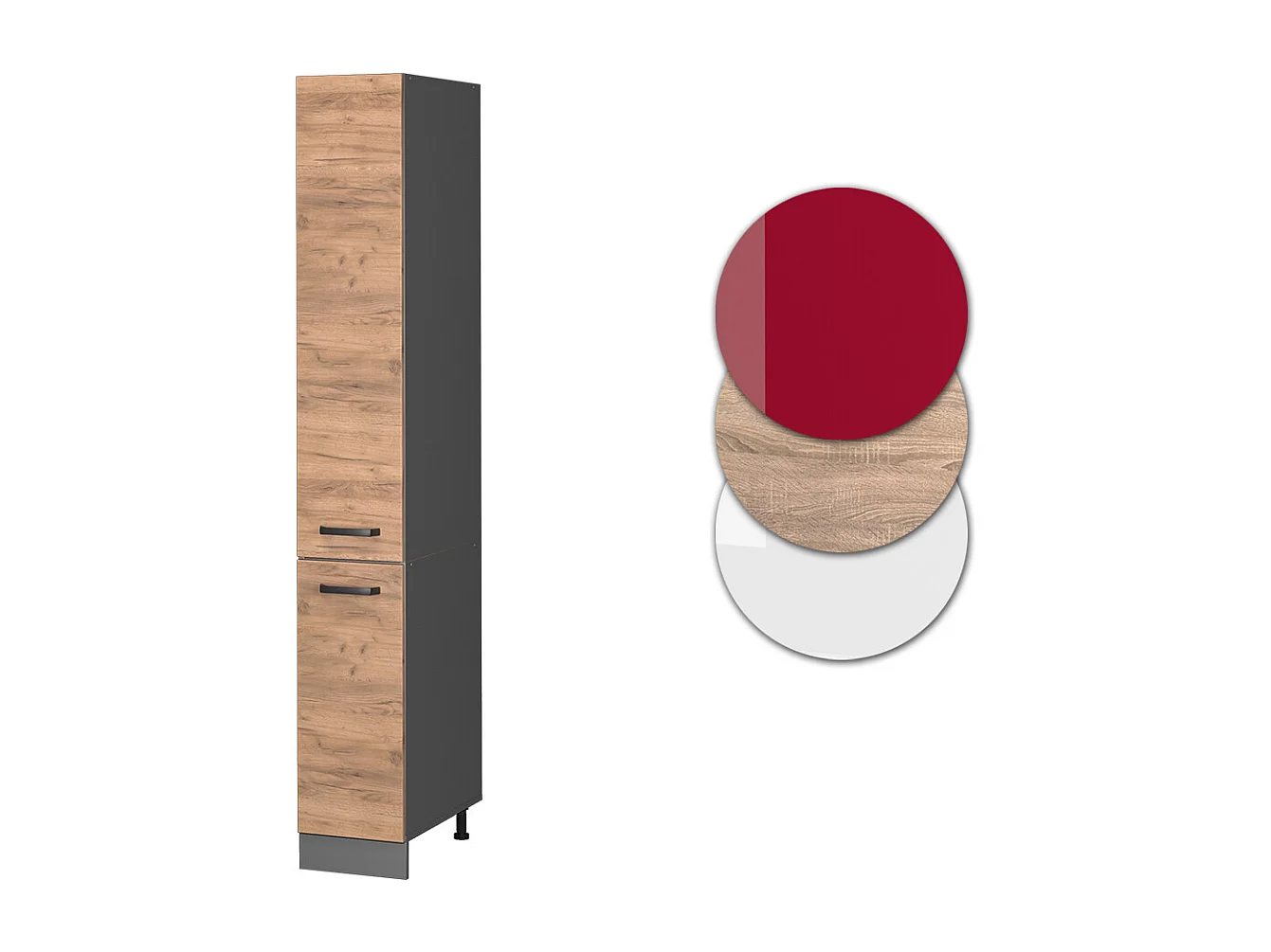 Meuble haute de cuisine chêne de force doré 30x57.2x206.8 r-line