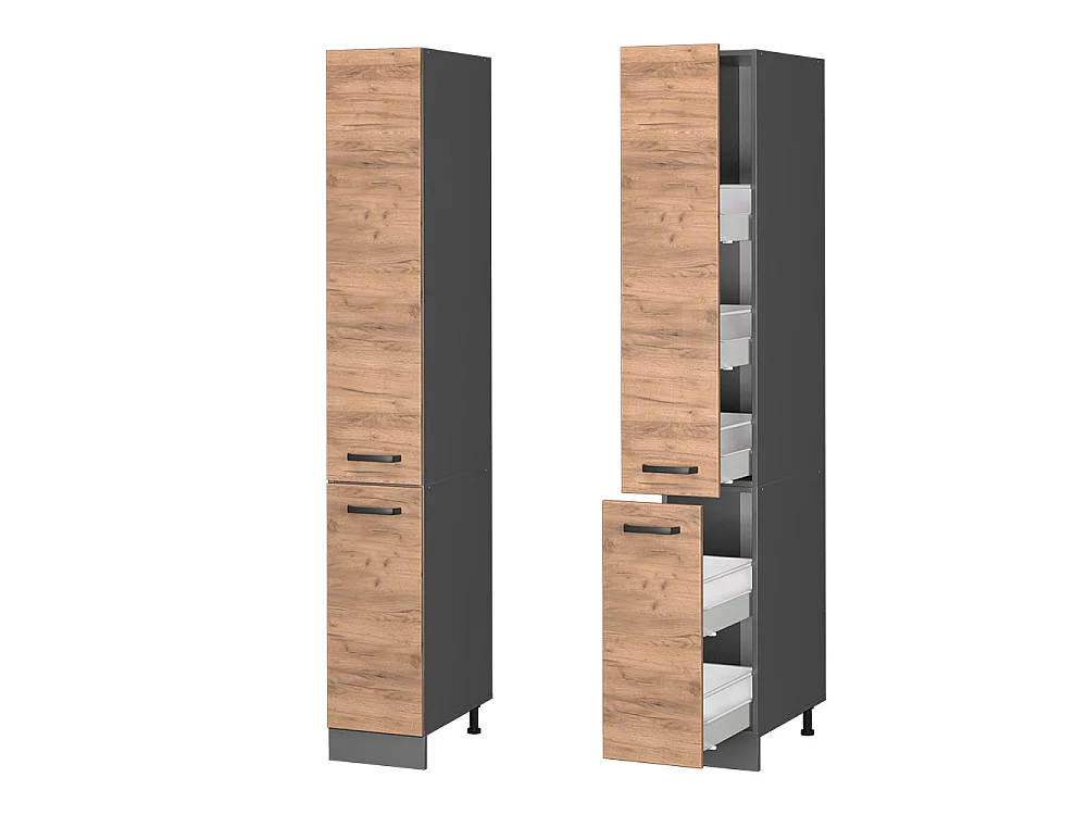 Pharmacy cabinet gold power oak 30x57.2x206.8 r-line