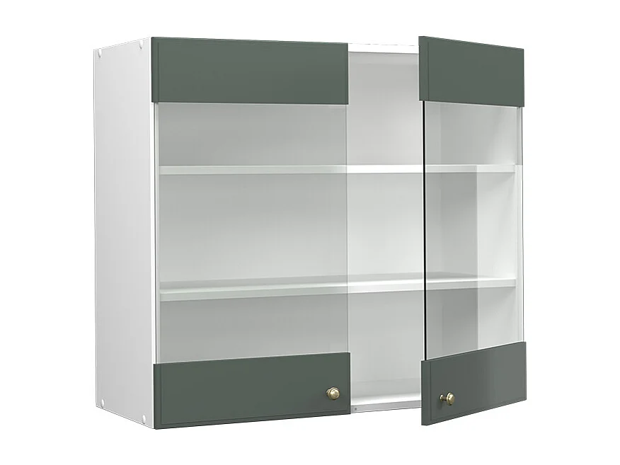 Armoire en verre vert or campagne 80x34.1x72 fame-line