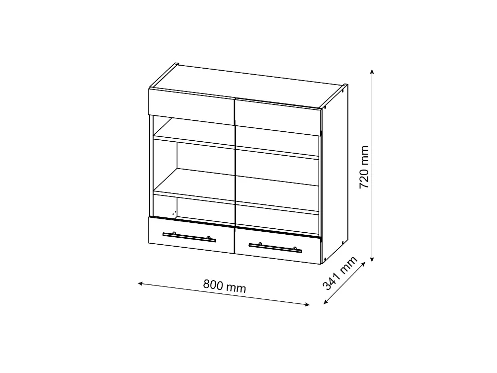 Mobile da cucina in vetro Verde-oro rustico 80x34.1x72 fame-line