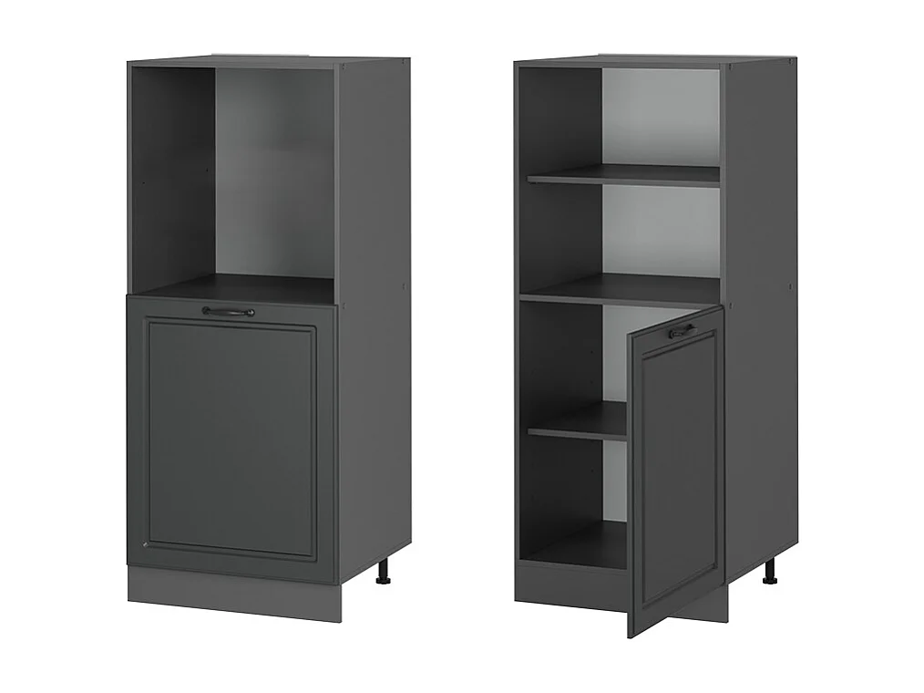 Meuble pour four anthracite campagne 60x57x143 r-line