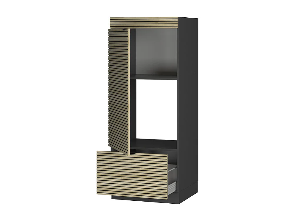 Armoire micro-ondes panneau en chêne 60x58.1x153.6 fame-line