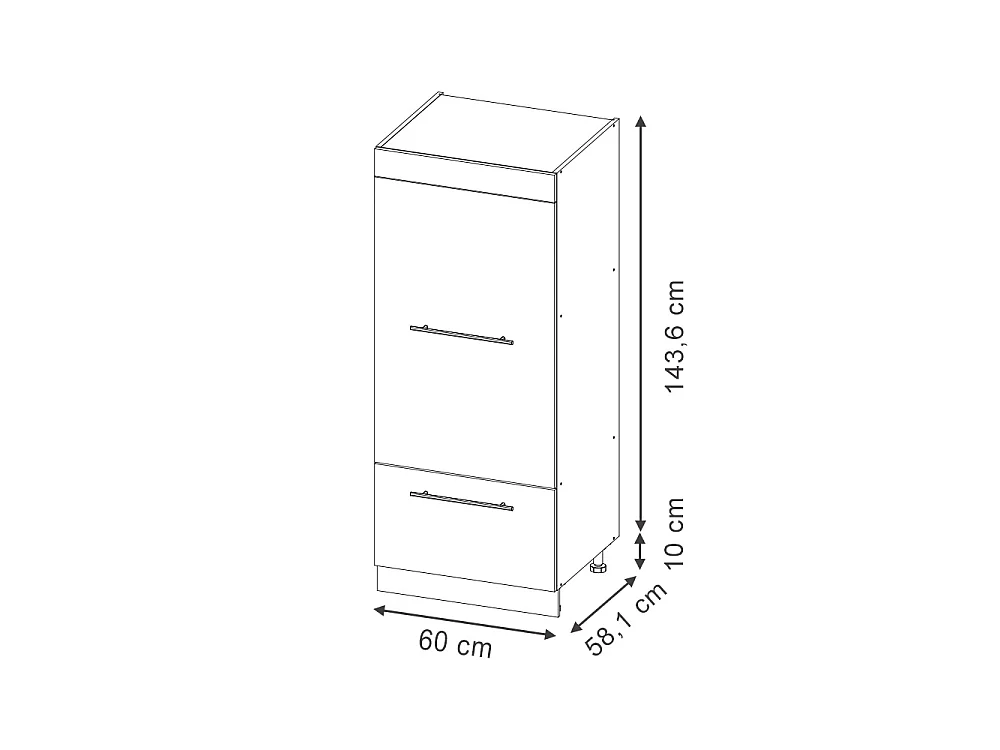 Armoire micro-ondes panneau en chêne 60x58.1x153.6 fame-line