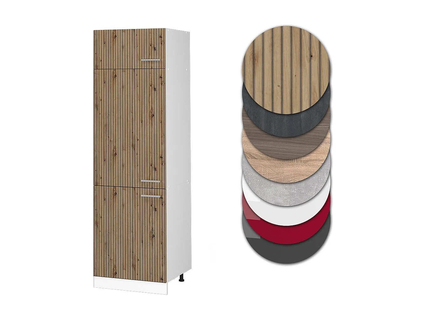 Koelkast ombouwkast artisanaal eiken 60x57.2x206.8 r-line