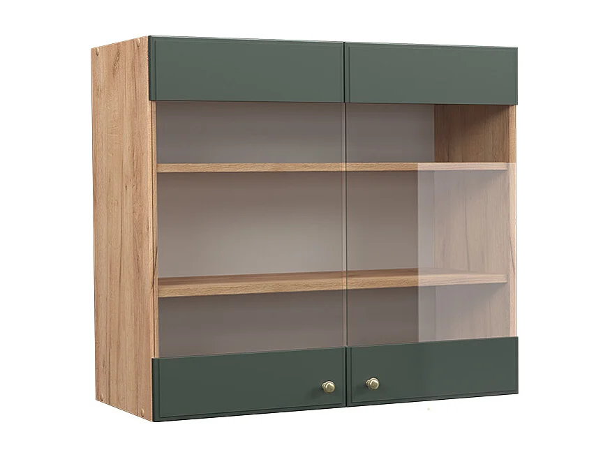 Armoire en verre vert or campagne 80x34.1x72 fame-line