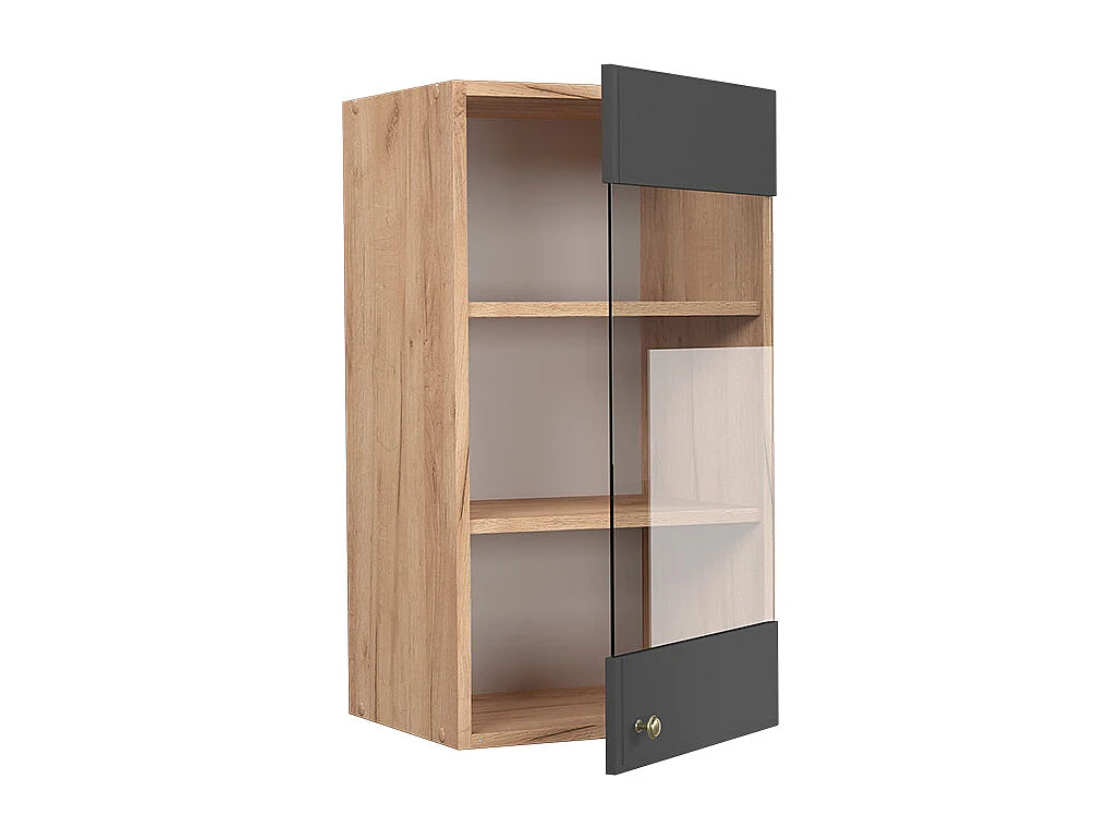 Armoire en verre anthracite-or 40x34.1x72 fame-line