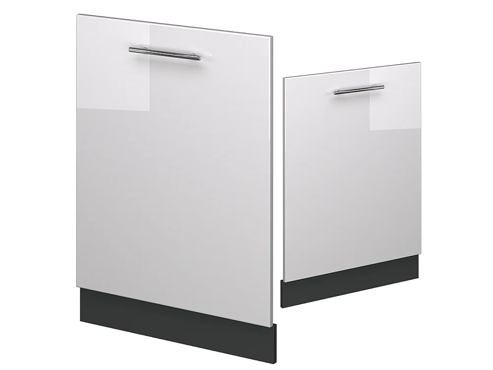 Dishwasher front panel white high gloss 60x1.6x81.8 fame-line