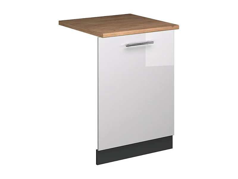 Façade de lave-vaisselle blanc haute brillance 60x1.6x81.8 fame-line