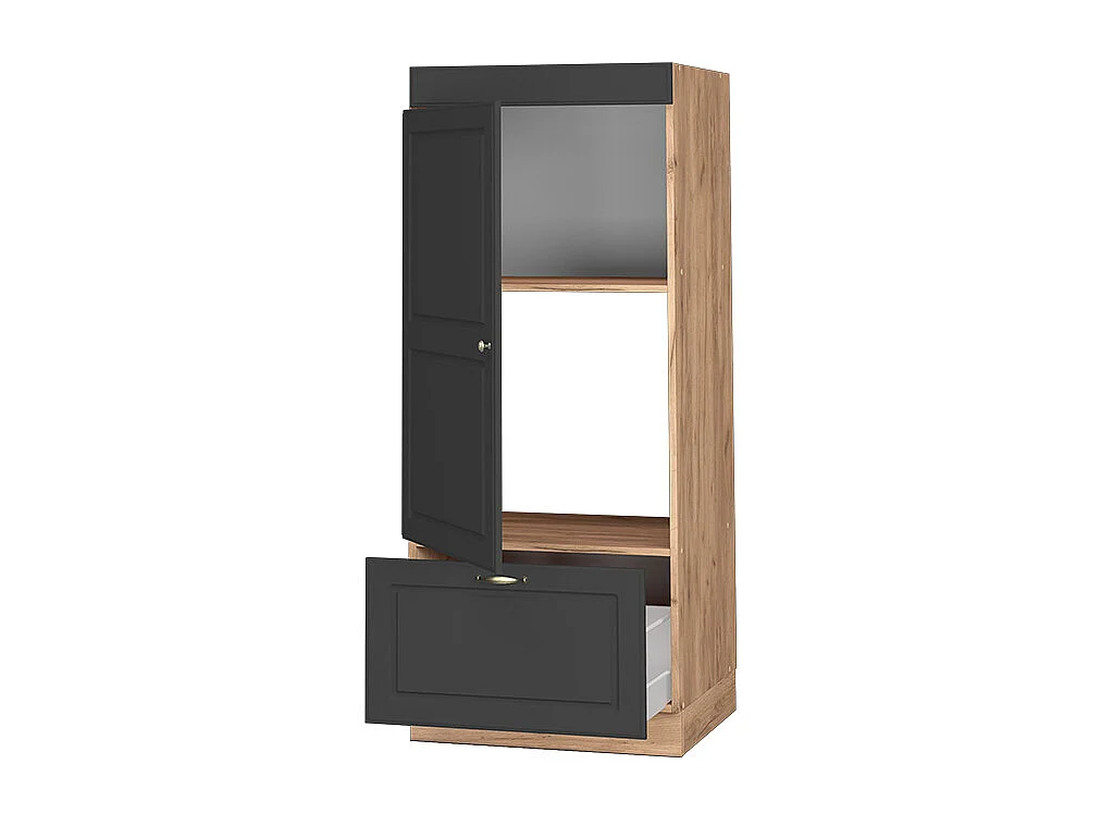 Armario para microondas antracita-oro 60x58.1x153.6 fame-line