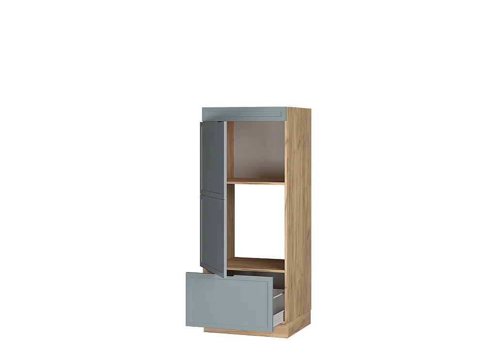 Szafka do mikrofalówki jasnoniebiesko-szary 60x58.1x153.6 fame-line