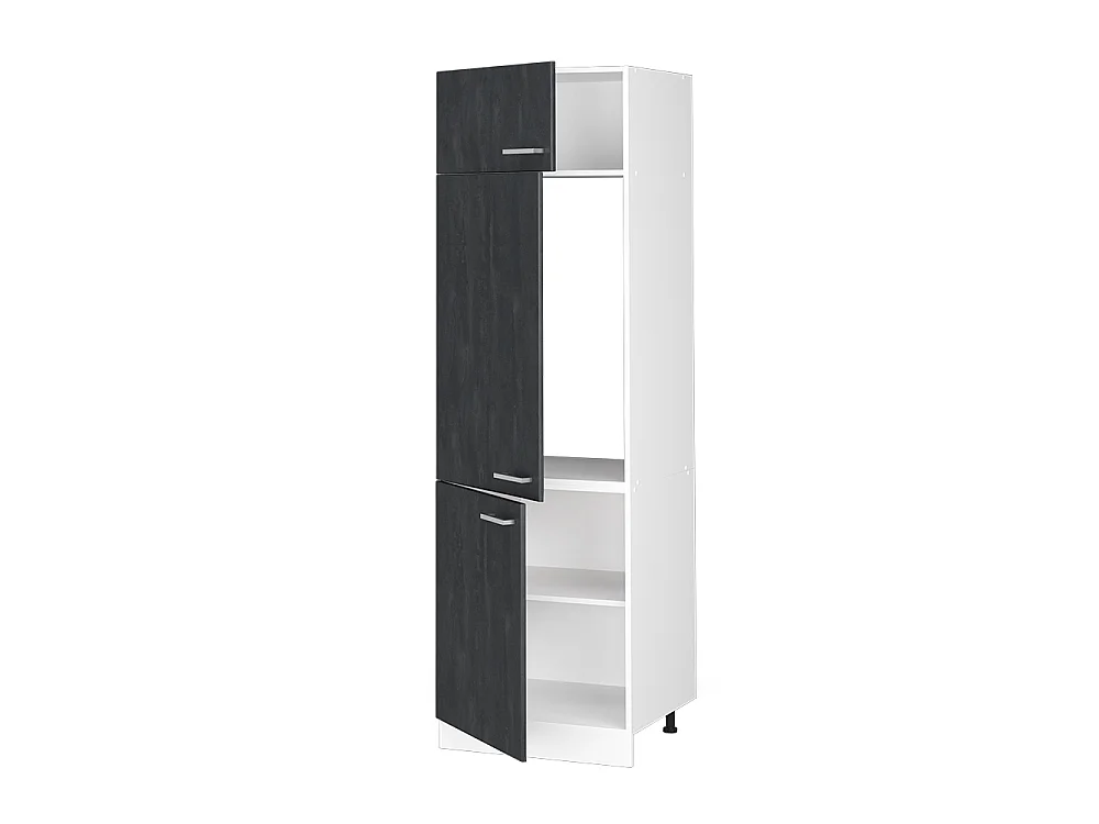 Armoire pour frigo béton noir 60x57.2x206.8 r-line
