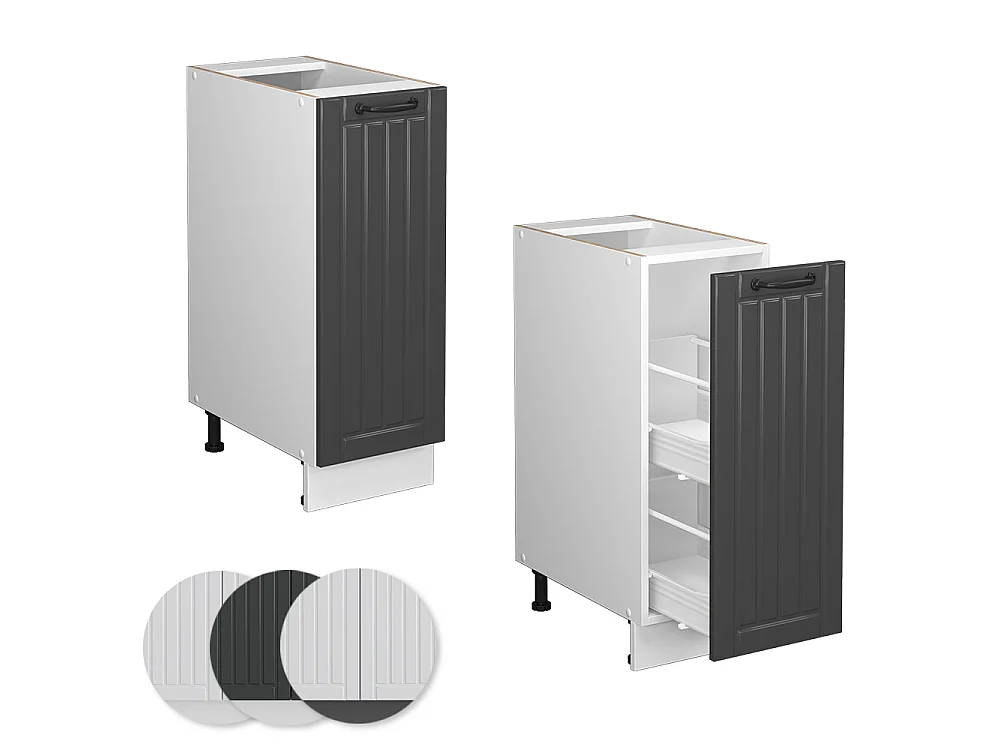 Apothekerschrank anthrazit landhaus 30x51.6x82 fame-line