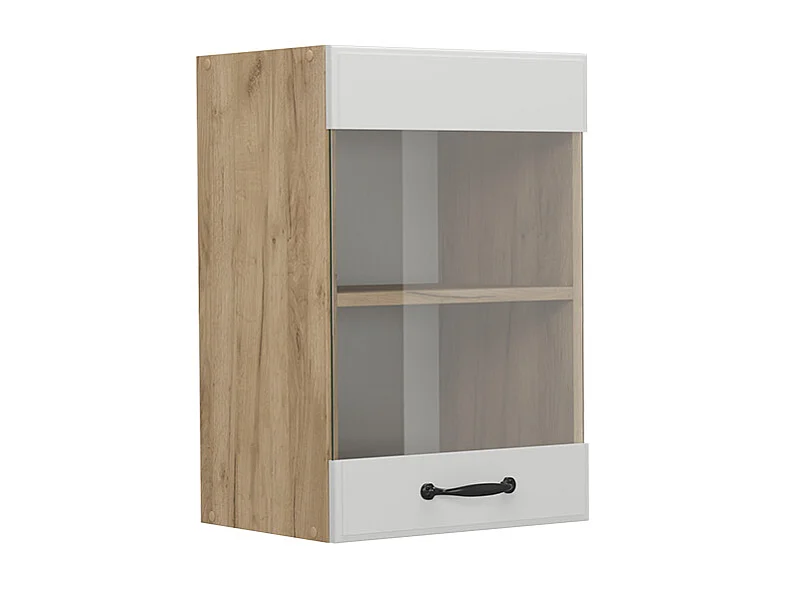 Armario de cocina con vidrio blanco casa de campo 40x31x60 r-line