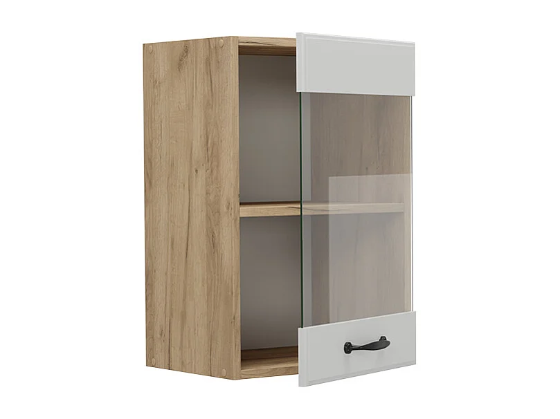 Armario de cocina con vidrio blanco casa de campo 40x31x60 r-line