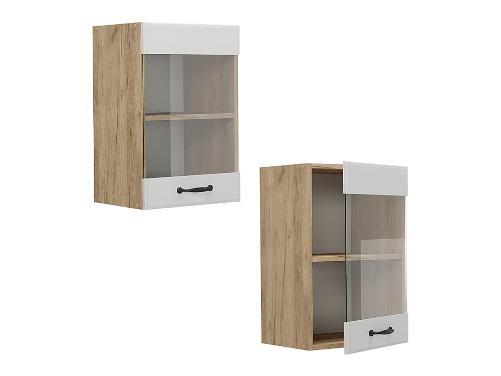 Armoire en verre blanc campagne 40x31x60 r-line