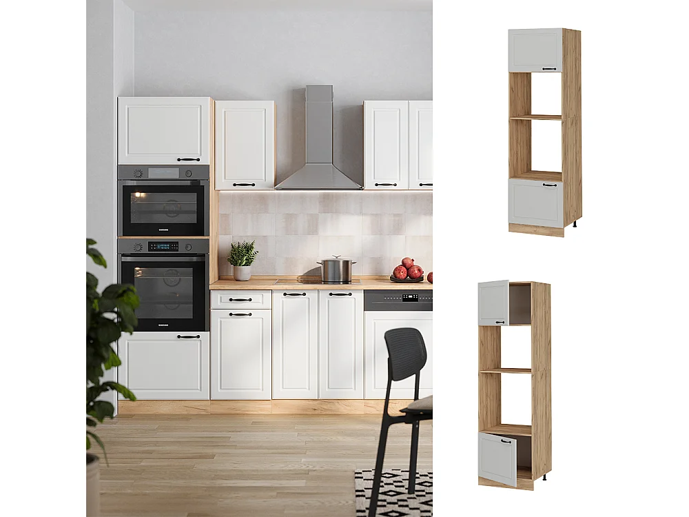 Armoire micro-ondes blanc campagne 60x57.2x206.8 r-line