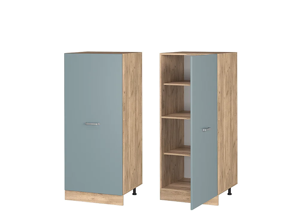 Tall cabinet blue-grey 60x57x143 r-line