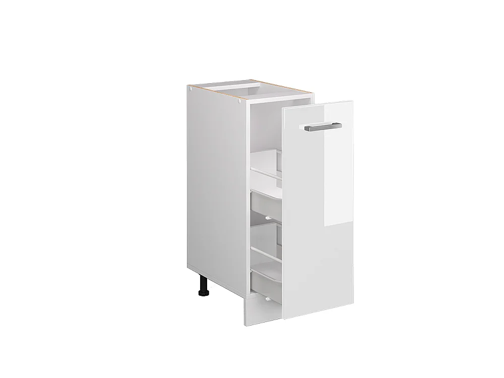 Meuble de cuisine blanc haute brillance 30x46x81.6 r-line