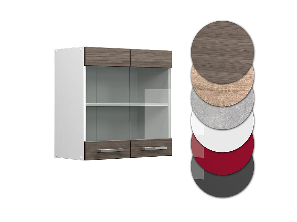 Mobile da cucina in vetro grigio nobile 60x31x60 r-line