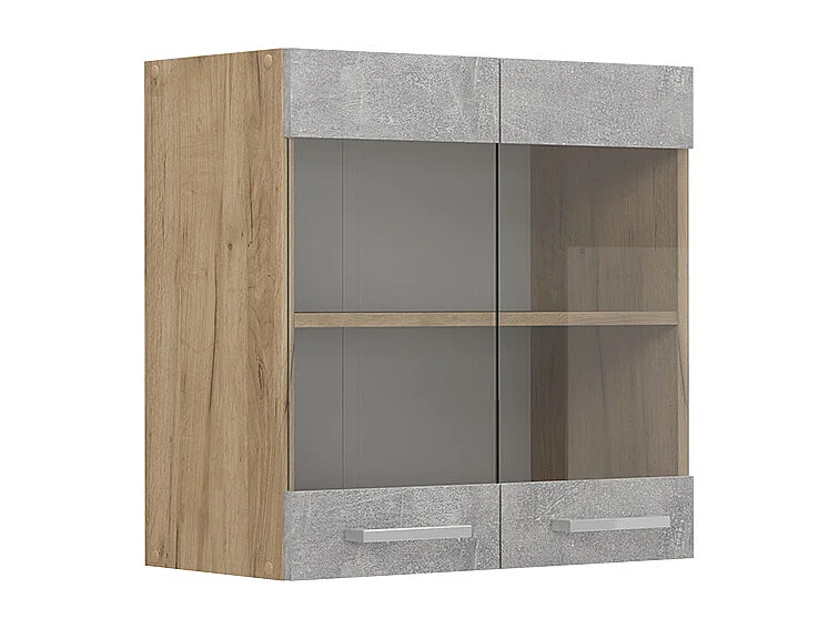 Armario de cocina con vidrio hormigón 60x31x60 r-line