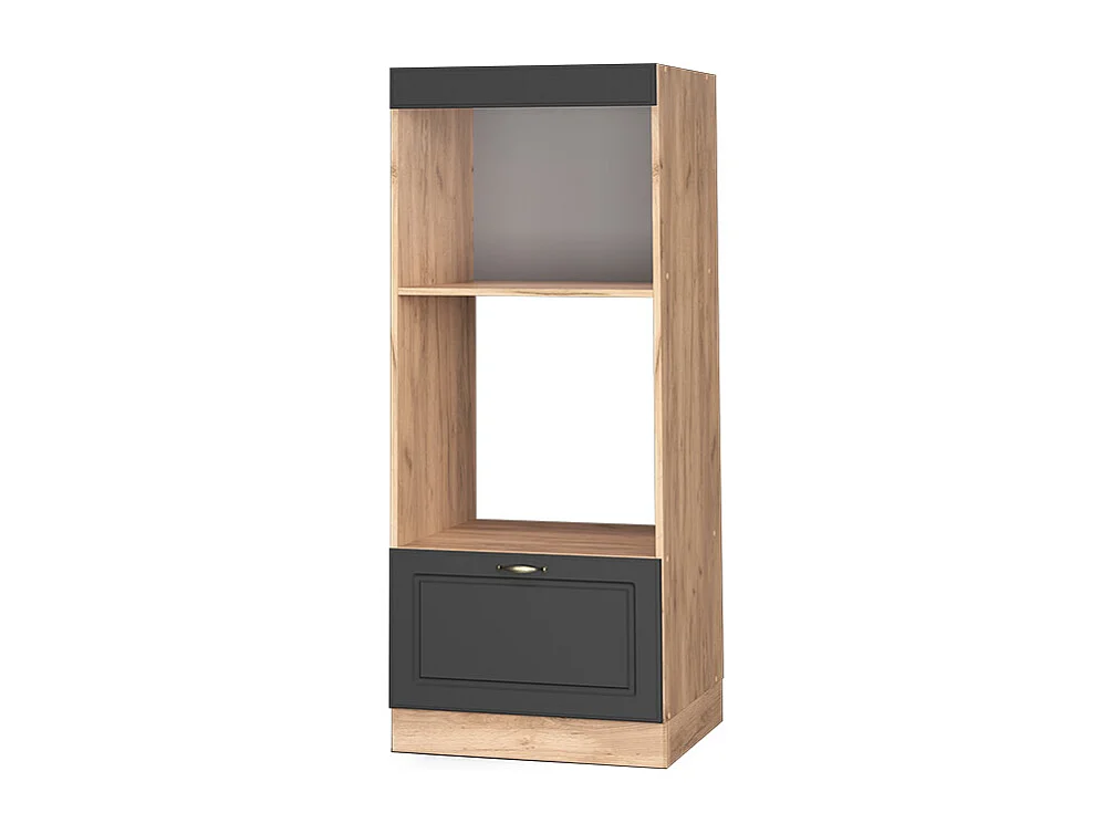 Mikrowellenschrank anthrazit-gold 60x58.1x153.6 fame-line