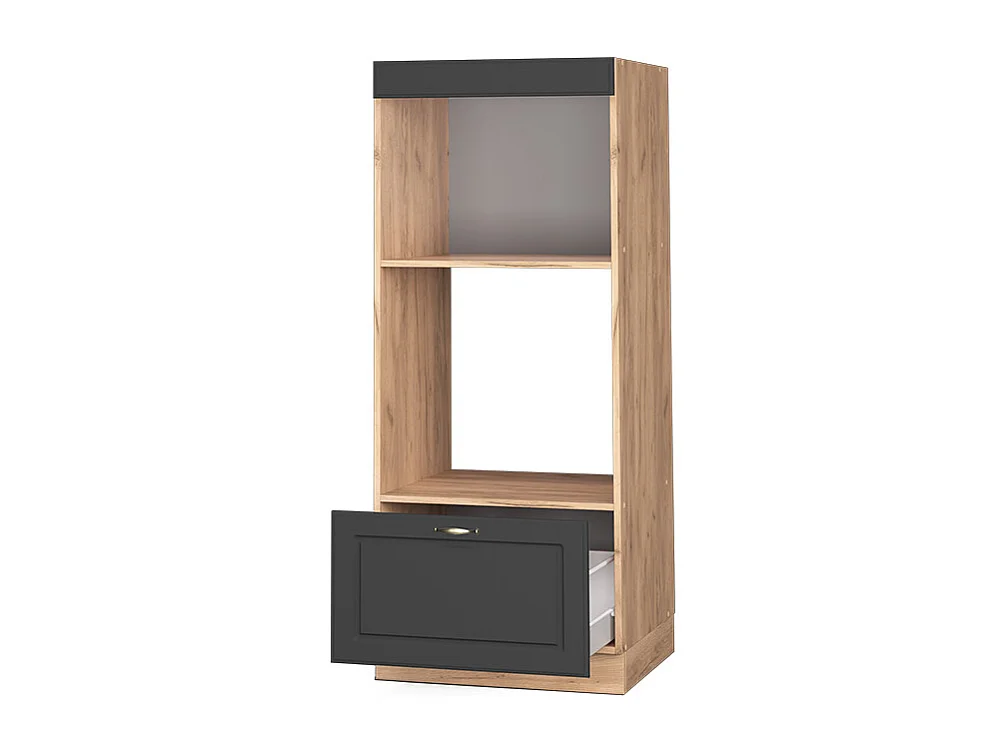 Armoire micro-ondes anthracite-or 60x58.1x153.6 fame-line