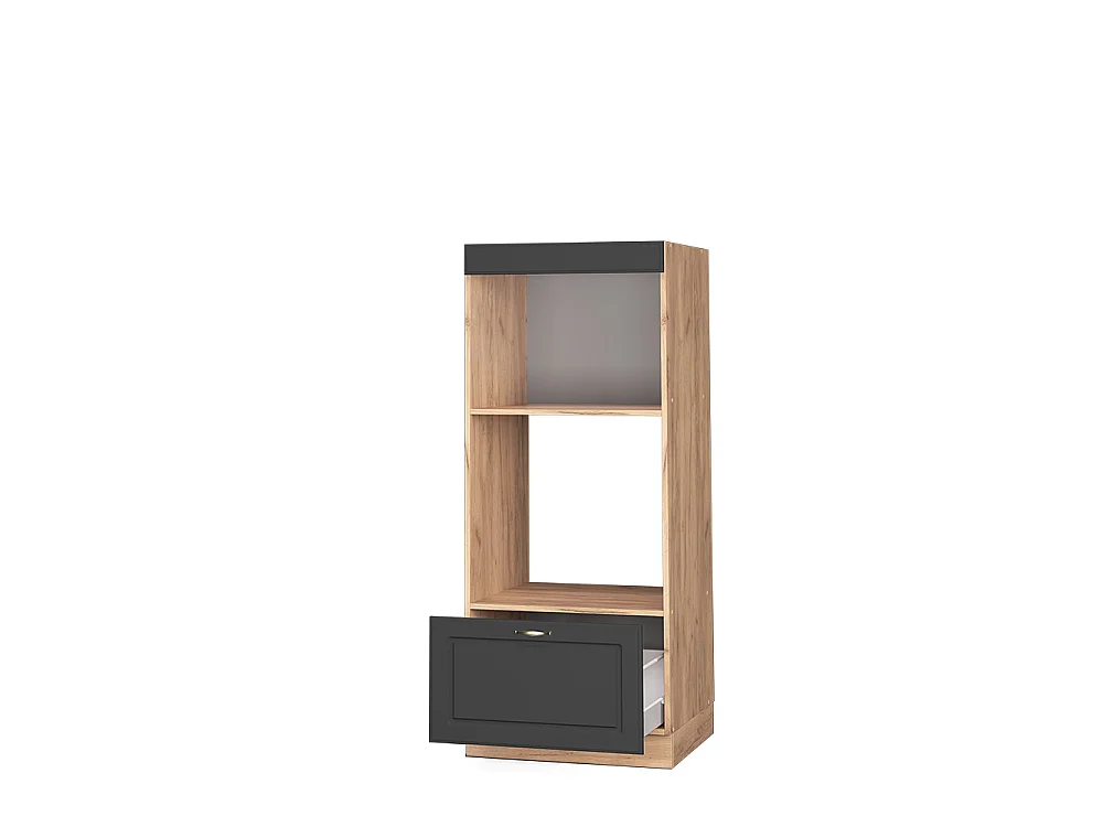 Armoire micro-ondes anthracite-or 60x58.1x153.6 fame-line