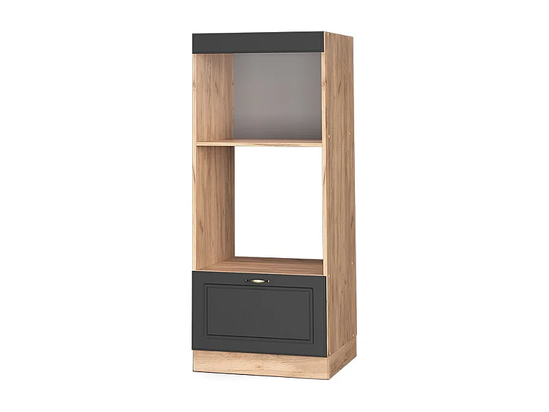 Armoire micro-ondes anthracite-or 60x58.1x153.6 fame-line