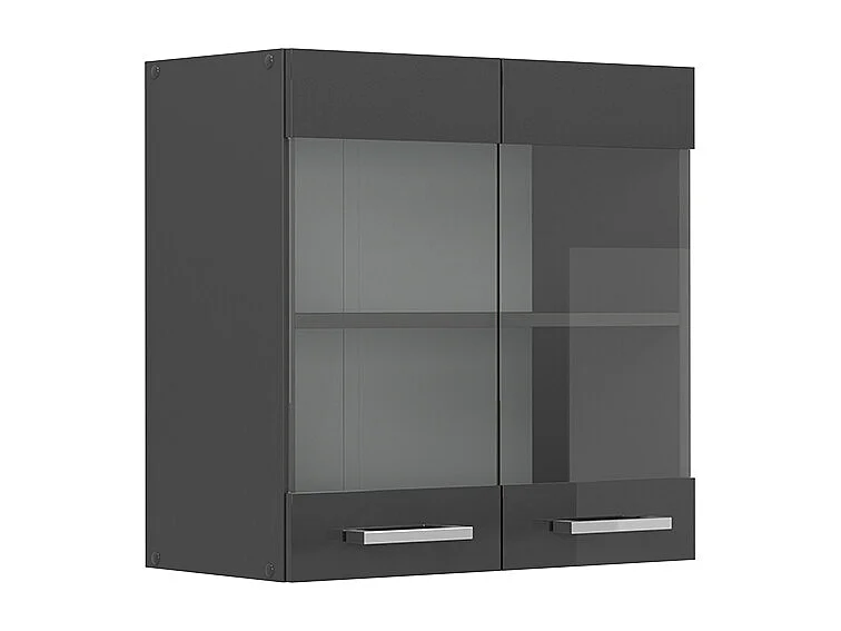 Armoire en verre anthracite haute brillance 60x31x60 r-line