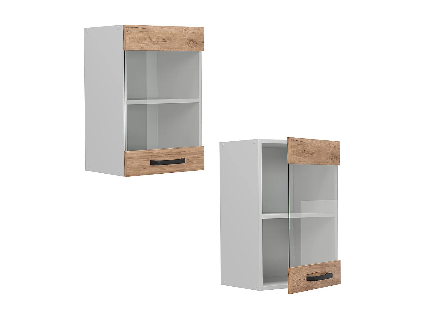 Armoire en verre chêne de force doré 40x31x60 r-line