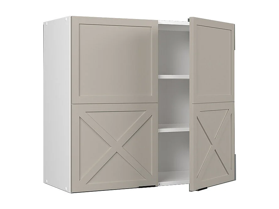 Armoire en verre grisbeige 80x34.1x72 fame-line